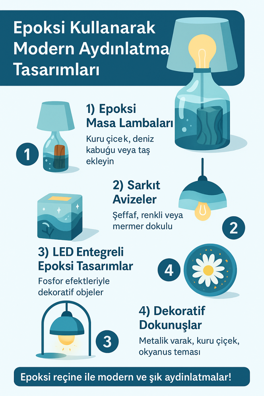 Epoksi Kullanarak Modern Aydınlatma Tasarımları