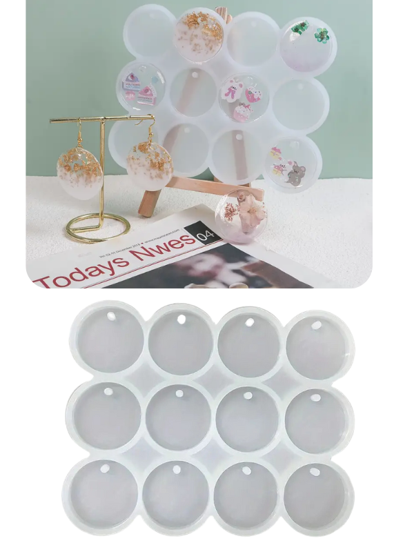 Epoksi 3.5cm Çoklu Kolye Anahtarlık Magnet Silikon Kalıbı