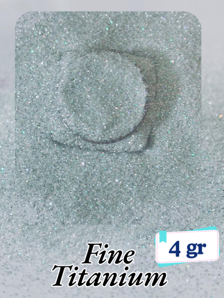 Fine Glitter İnce Toz Sim 4gr – Epoksi, Mum, Sabun, Nail Art Titanium