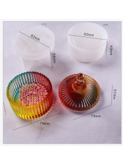 Epoksi Şeker Mumluk Kapaklı Kutu Silikon Kalıbı