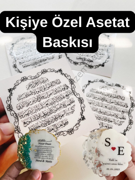 Epoksi Kişiye Özel Asetat Baskısı