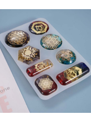 Epoksi Doğaltaş Bombeli Kolye Silikon Kalıbı – Çoklu Model