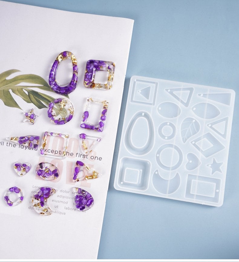 Epoksi Reçine Kolye Küpe Silikon  Kalıbı