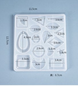 Epoksi Reçine Kolye Küpe Silikon  Kalıbı