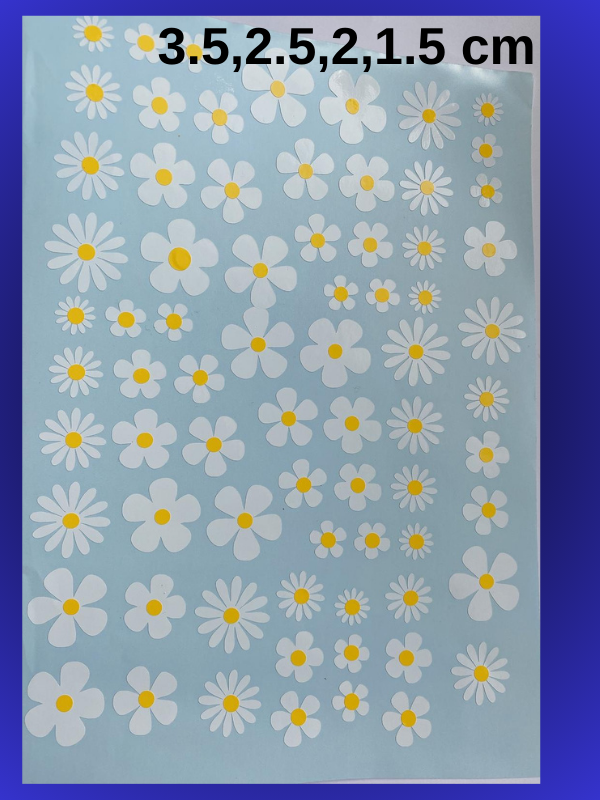 Papatya Sticker Folyosu A4 boyutundadır