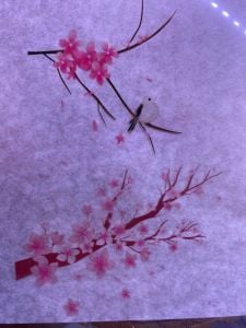 Epoksi Bardak Altlığı İçin Pembe Çiçekler Baskı