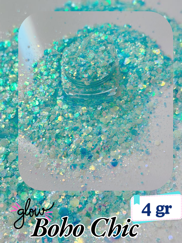 Epoksi- Mum-Makyaj-Tırnak-Sabun Simi Pulu Glitter Boho Chic 4 gr