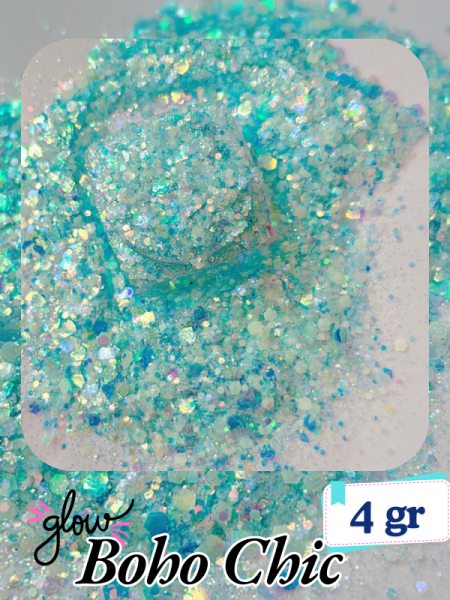 Epoksi- Mum-Makyaj-Tırnak-Sabun Simi Pulu Glitter Boho Chic 4 gr