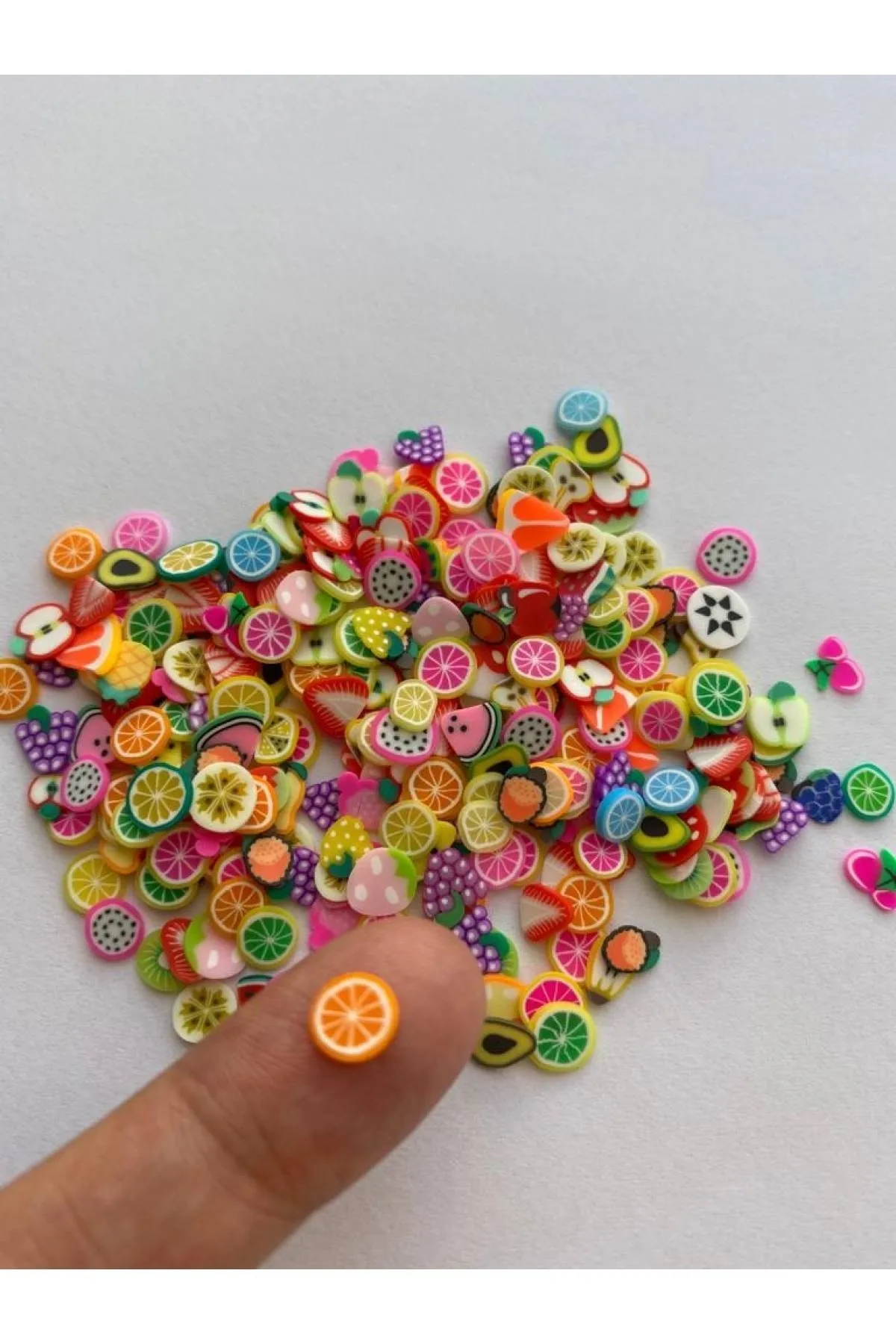 Epoksi Polimer Kil Süslemeler (Fimo Dilimleri) Meyveler 4gr