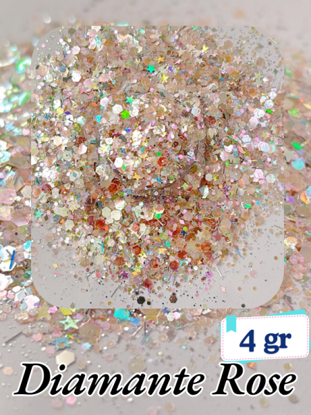 Epoksi- Mum-Makyaj-Tırnak-Sabun Simi Pulu Glitter Diamante Rose 4 gr