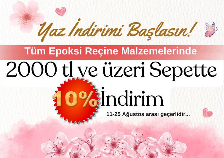 11-25 Ağustos arası 2000TL ve üzeri tüm alışverişlerinizde %10 indirim fırsatı sizinle