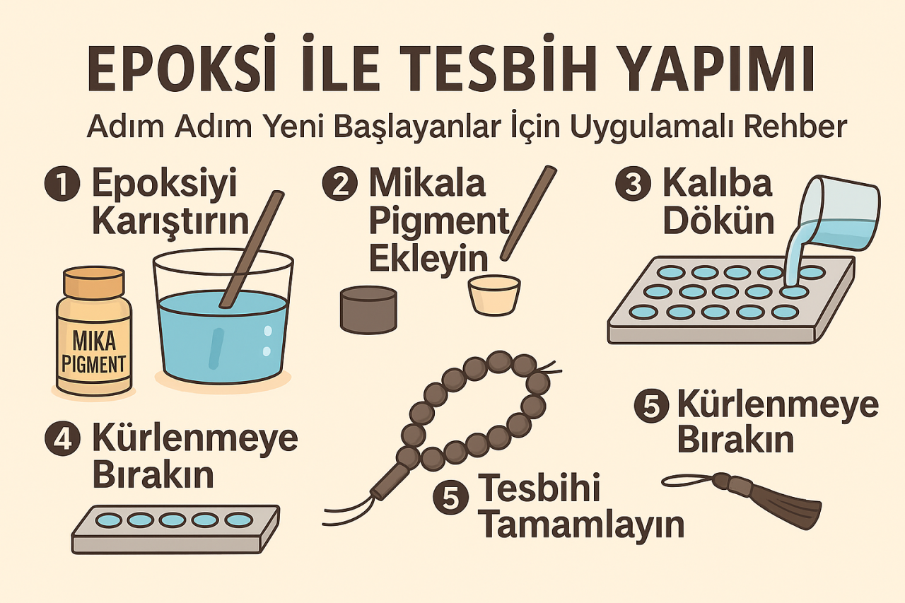 Epoksi ile Tesbih Yapımı: Boncuk Kalıbı, Pigment Seçimi ve Profesyonel Döküm Teknikleri
