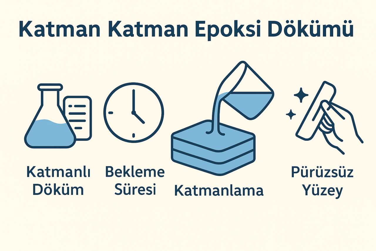 Epoksi Reçinede Katman Katman Döküm Tekniği: Net Yüzey, Derinlik ve Profesyonel Sonuçlar