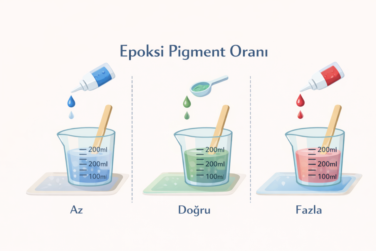 Epoksi Pigmentleri Reçineyi Bozar mı? Doğru Oran ve Karışım Rehberi