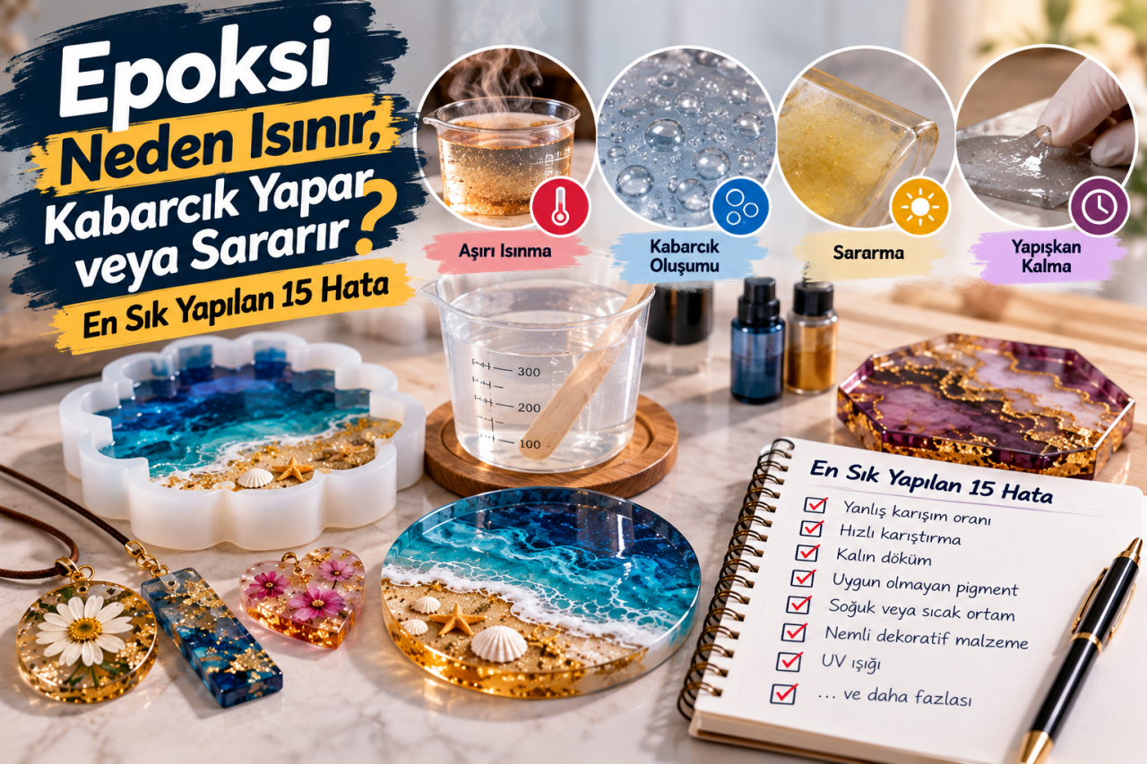Epoksi Neden Isınır, Kabarcık Yapar veya Sararır? En Sık Yapılan 15 Hata