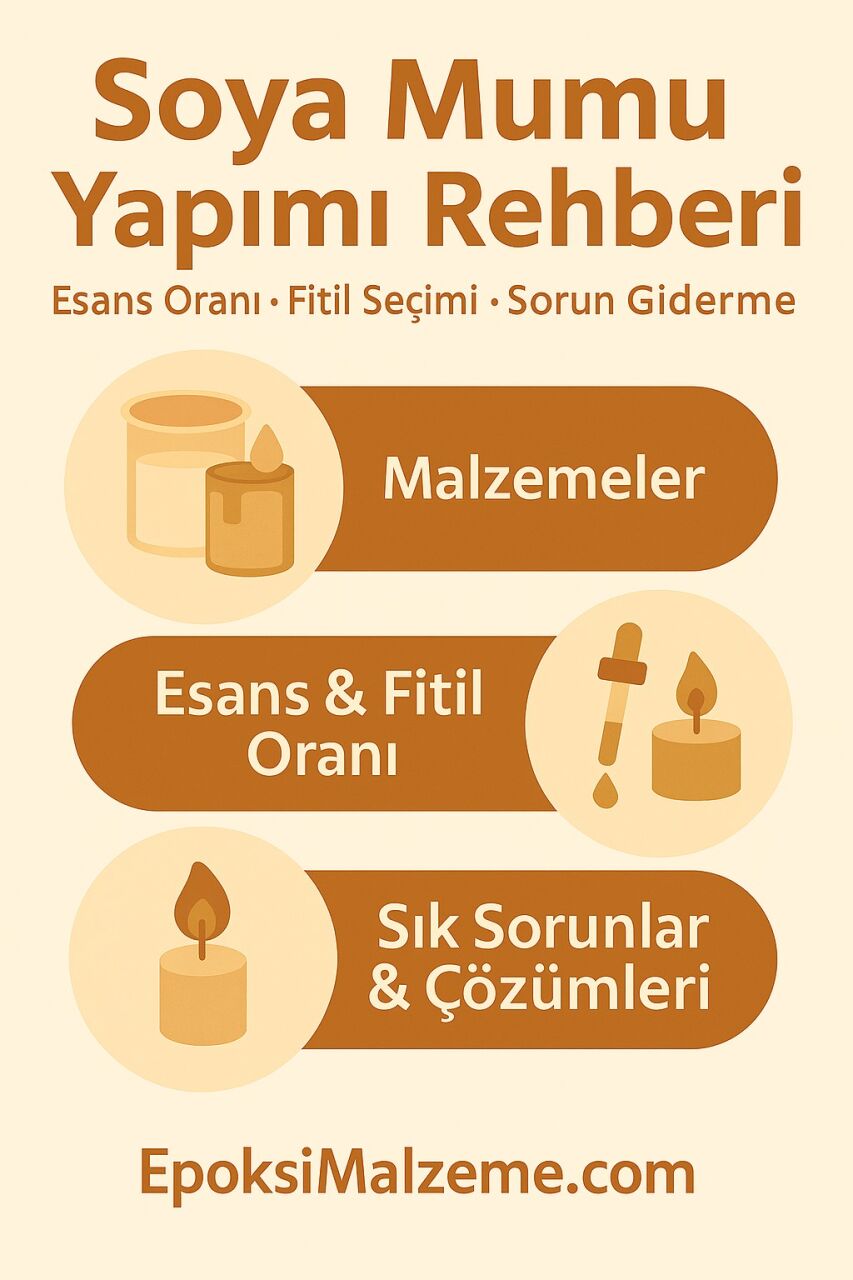 Soya Mumu Nasıl Yapılır? Doğru Esans Oranı, Fitil Seçimi ve Sorun Giderme (Tam Rehber)