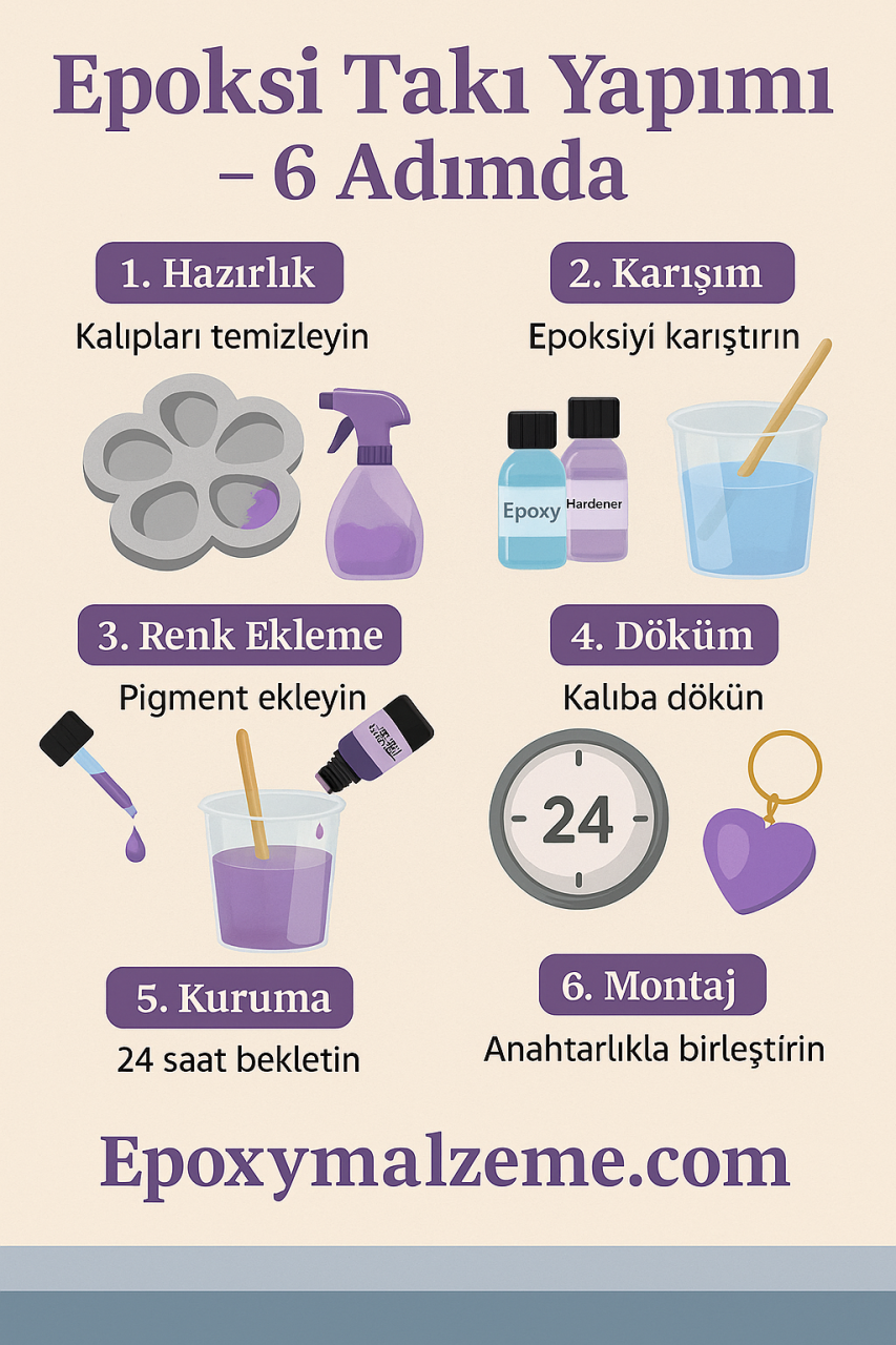 Epoksi Takı Tasarımı | Kolyeden Küpeye Adım Adım Rehber
