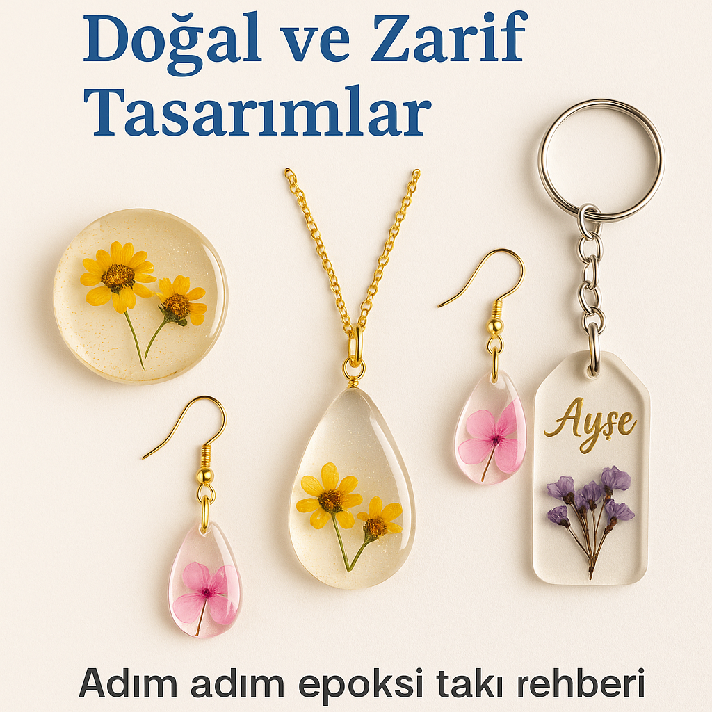Epoksi Takılarda Kurutulmuş Çiçeklerle Doğal ve Zarif Tasarımlar