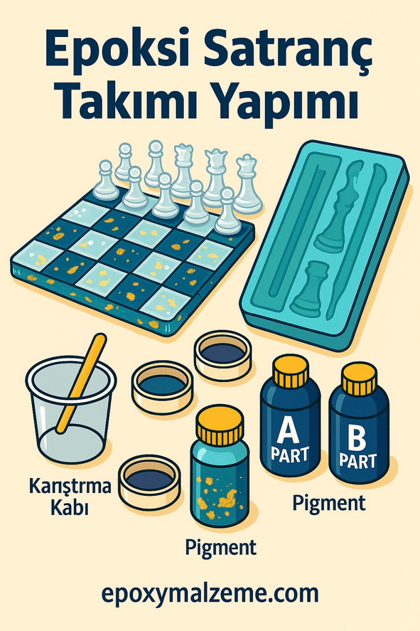 Epoksi ile Satranç Takımı Yapımı: Şeffaf, Parlak ve Sanatsal Bir Oyun Seti