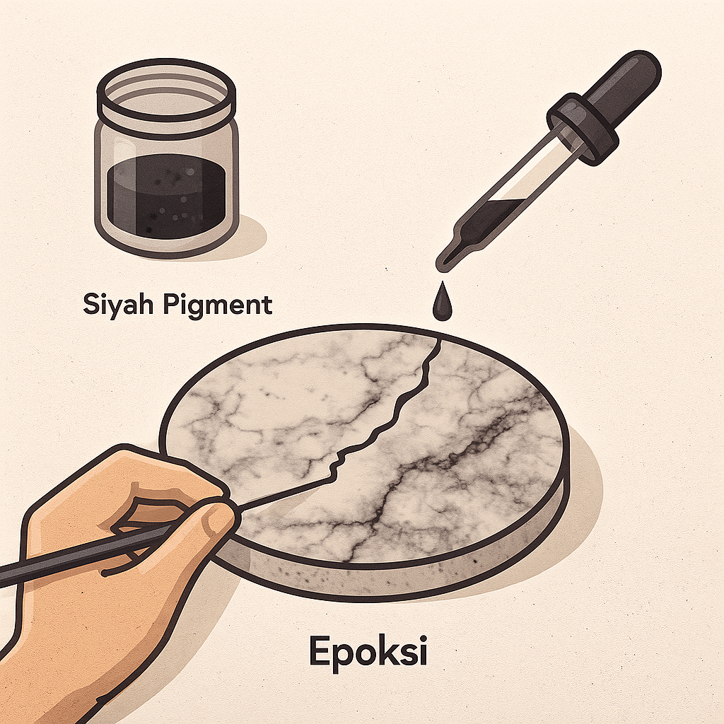 Epoksi ile Mermer Efekti Oluşturma Teknikleri: Taş Tozu Oranları ve Renk Geçişleri