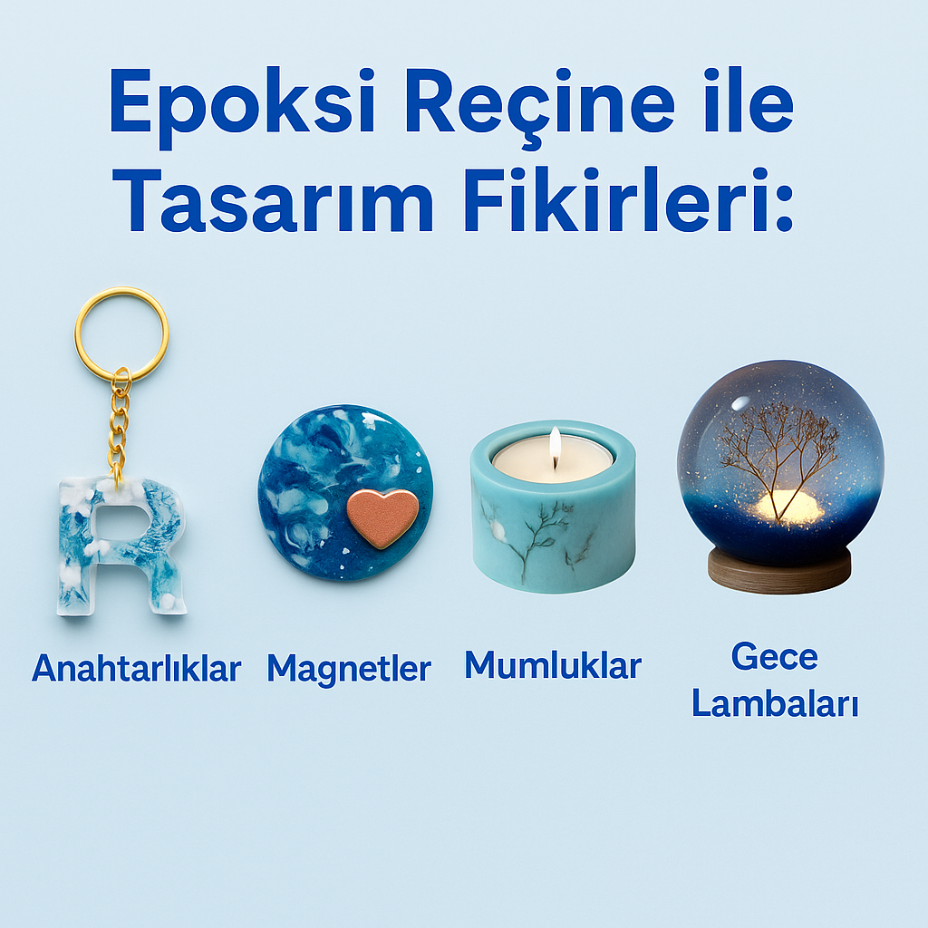 Epoksi Reçine ile Tasarım Fikirleri: Magnetler, Anahtarlıklar, Mumluklar ve Gece Lambaları