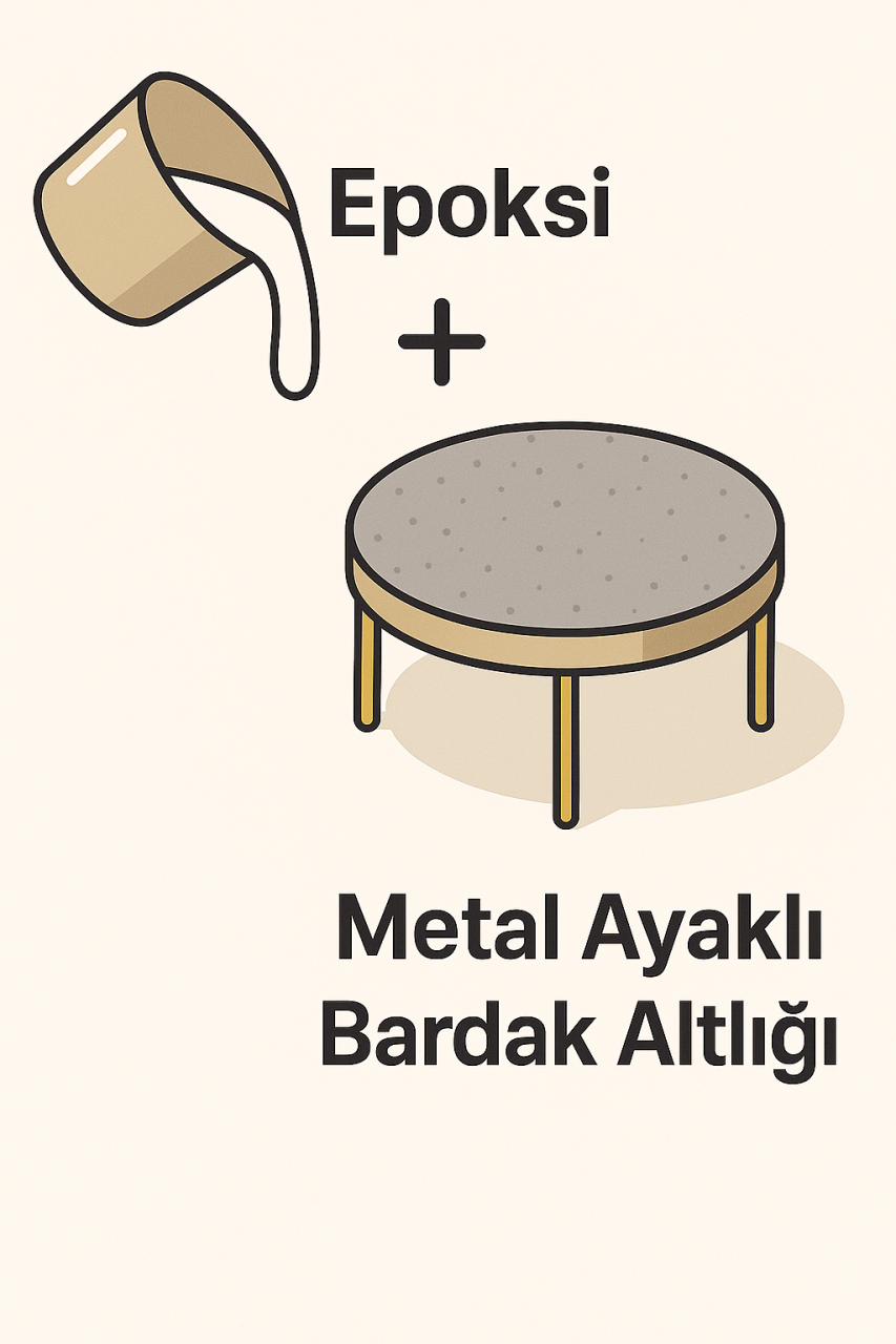 Epoksi Metal Ayaklı Bardak Altlığı Seti Tasarımı: Şık & Premium Görünüm İçin Rehber