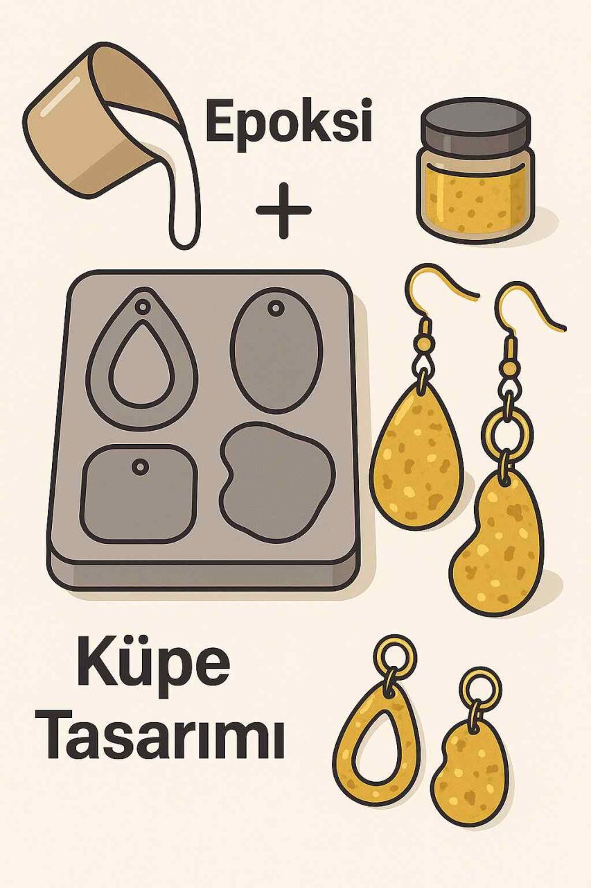 Epoksi ile Özel Kesim Küpe Tasarımı: Renkli & Sanatsal Takılar Nasıl Yapılır?