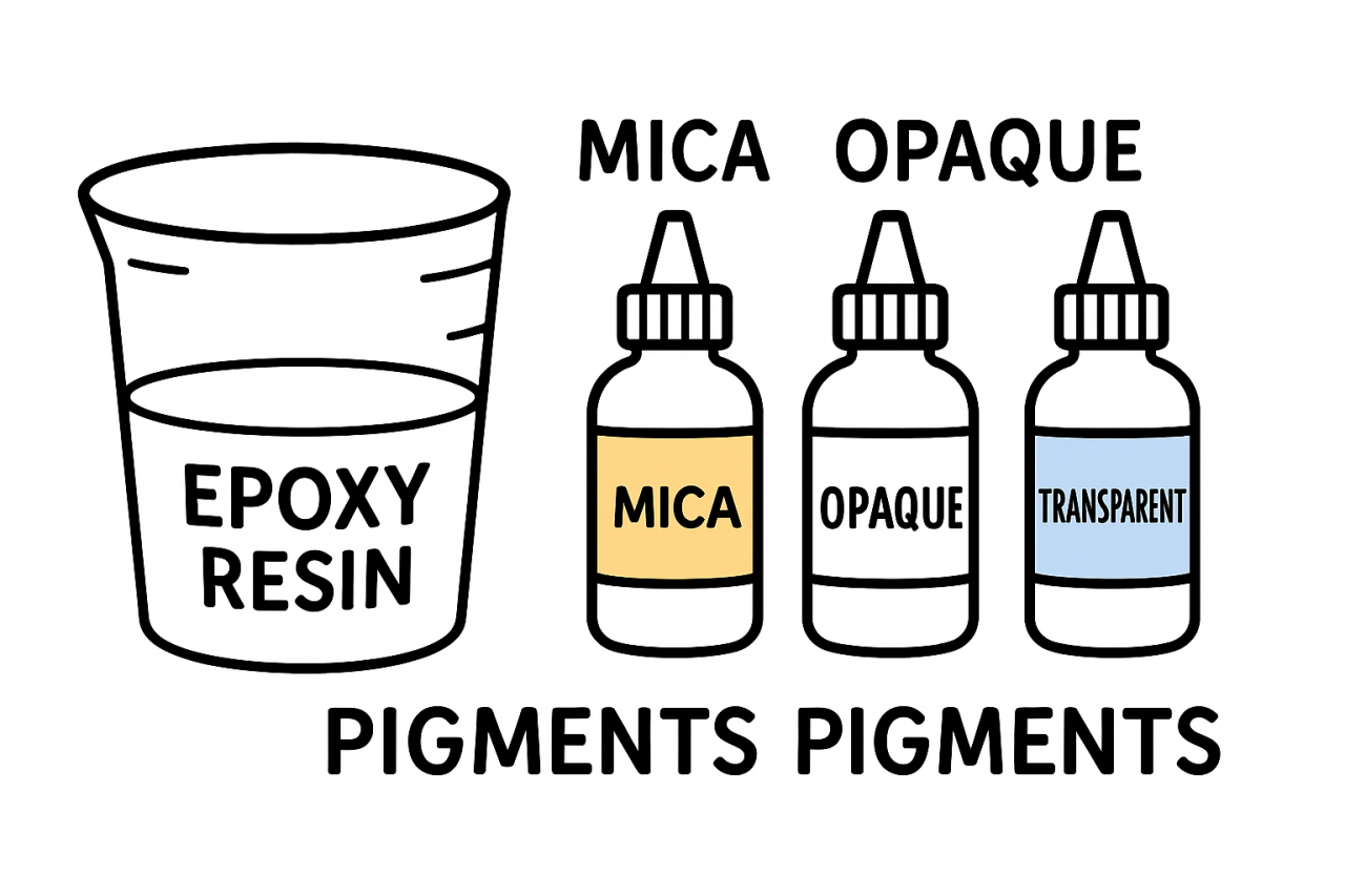 Epoksi Projelerinde Doğru Pigment Seçimi: Mica – Opak – Transparan Boya Kullanım Rehberi
