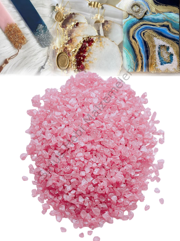 Epoksi Reçine Cam Kırığı Baby Pink İnce 100 gr