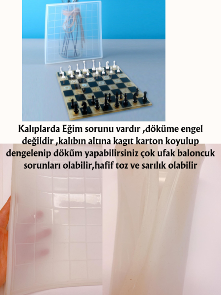 Epoksi Satranç Tahtası Kalıbı 30x30 cm