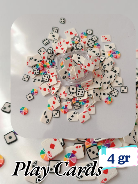 Epoksi Polimer Kil Süslemeler (Fimo Dilimleri) Playcard Oyun Kartı 4gr