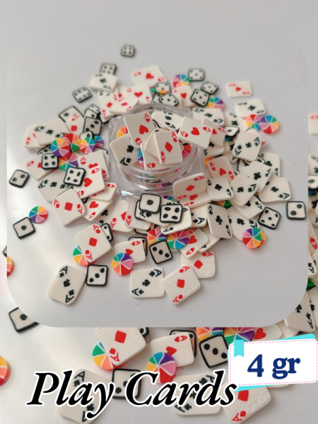 Epoksi Polimer Kil Süslemeler (Fimo Dilimleri) Playcard Oyun Kartı 4gr
