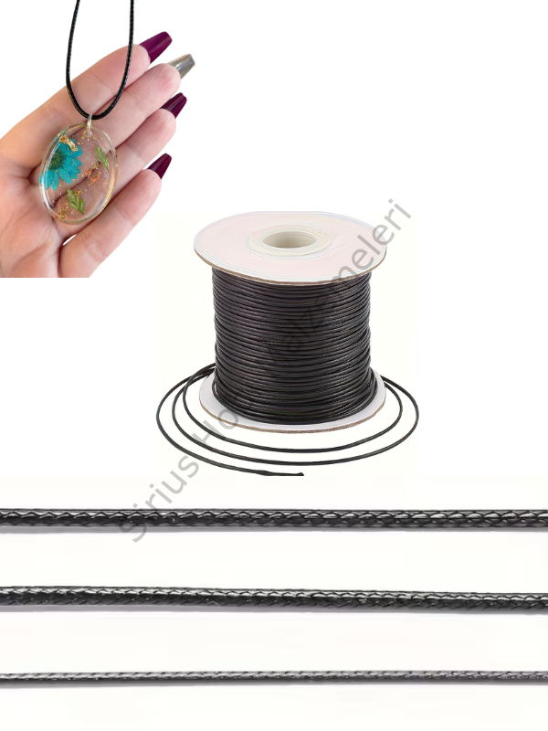 Kendin Yap Kolye ve Takı Malzemesi Deri Kordon ipi 1m