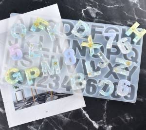 Epoksi Anahtarlık  Düz Büyük Harf  Kalıbı. 4-5cm