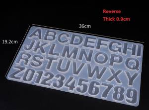 Epoksi Anahtarlık  Düz Büyük Harf  Kalıbı. 4-5cm