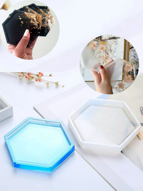 Epoksi Bardak Altlıgı Kalıbı Altıgen