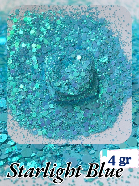 Epoksi- Mum-Makyaj-Tırnak-Sabun Simi Pulu Starlight Blue 4 gr