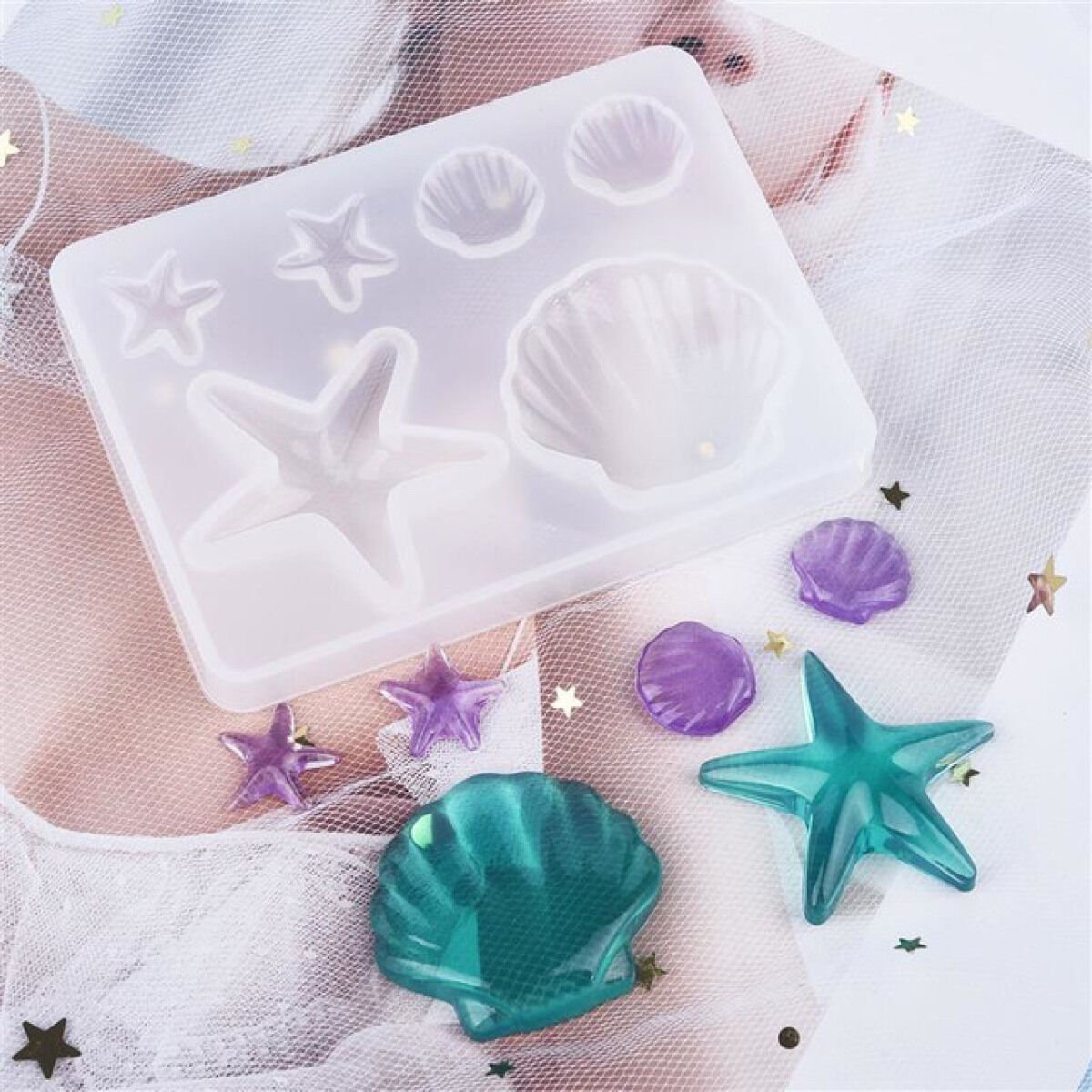 Epoksi Deniz yıldızı Midye Kalıbı