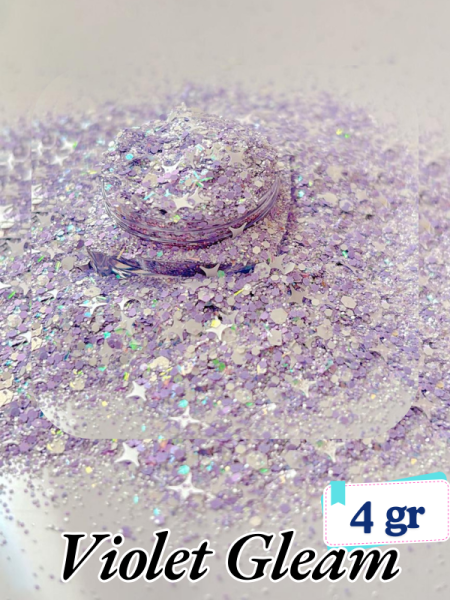 Epoksi- Mum-Makyaj-Tırnak-Sabun Simi Pulu Violet Gleam 4 gr