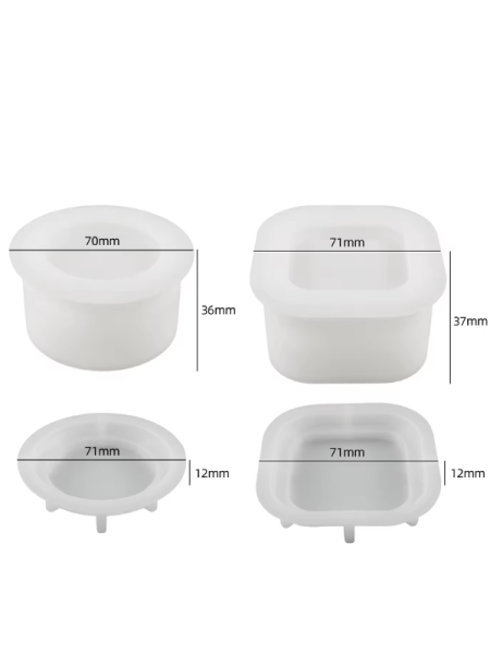Epoksi Reçine Alçı Mum Kapaklı Kutu Kalıpları