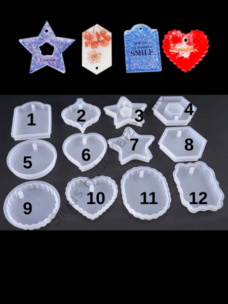 Epoksi Kolye, Magnet, Anahtarlık ve Charm Silikon Kalıbı | Farklı Figürlerde Takı ve Süs Kalıpları