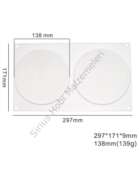 13 cm Spiral Bardak Altlığı Epoksi ve Alçı Silikon Kalıbı | 2’li Yuvarlak Döküm Kalıbı