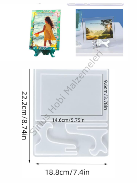 Epoksi Ayaklı Fotoğraf Çerçevesi Silikon Kalıbı | Dekoratif Resimlik ve Masaüstü Fotoğraflık Kalıbı