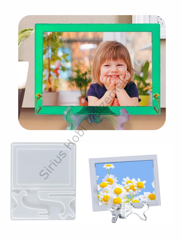 Epoksi Ayaklı Fotoğraf Çerçevesi Silikon Kalıbı | Dekoratif Resimlik ve Masaüstü Fotoğraflık Kalıbı