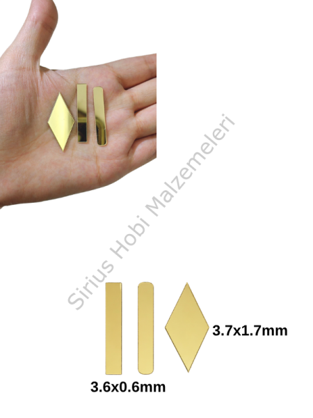 12’li Yapışkanlı Pleksi Saat İşaretleri | Düz, Oval ve Elmas Kesim Saat Çizgileri 3.6cm