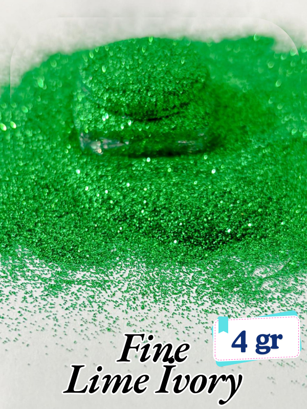 Epoksi- Mum-Makyaj-Tırnak-Sabun Simi Pulu Fine Lime İvory 4 gr