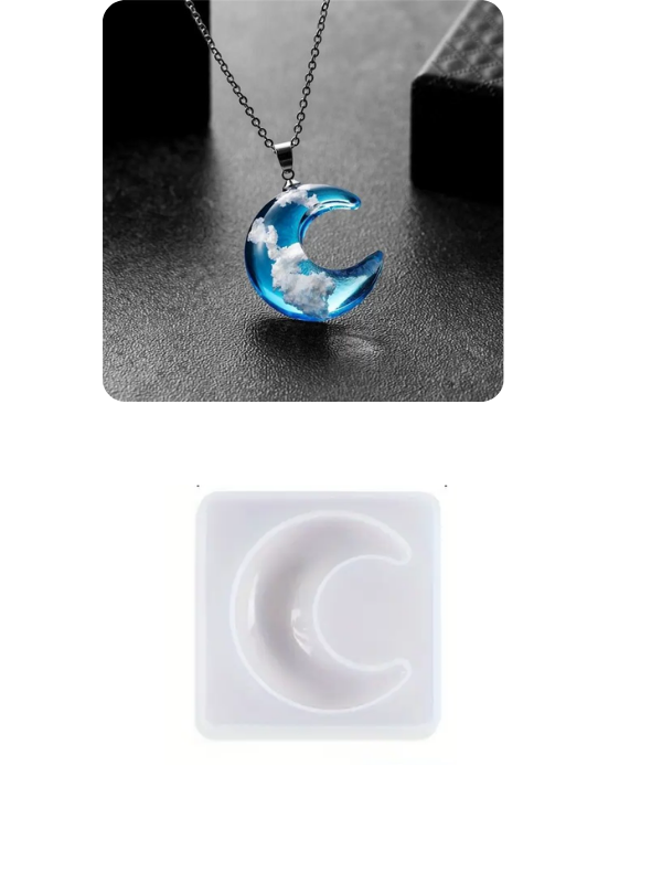 Epoksi Reçine Ay Silikon Kalıbı