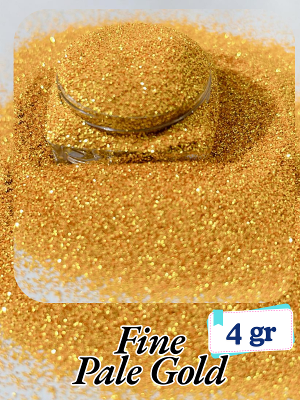 Epoksi- Mum-Makyaj-Tırnak-Sabun Simi Pulu Fine Pale Gold 4 gr