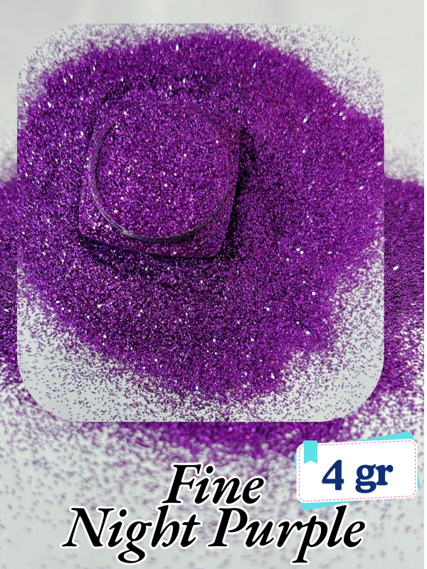 Epoksi- Mum-Makyaj-Tırnak-Sabun Simi Pulu Fine Night Purple 4 gr