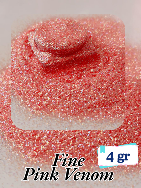 Epoksi- Mum-Makyaj-Tırnak-Sabun Simi Pulu Fine Pink Venom 4 gr